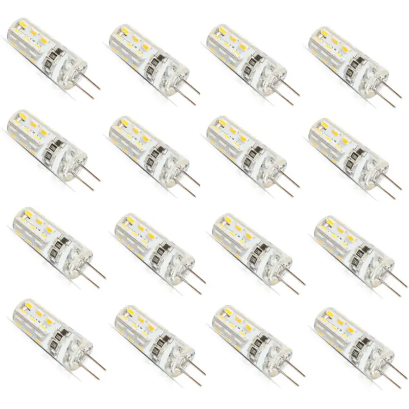 16 пакет G4 светодиодный светильник лампы 24 3014SMD энергосберегающие 3 Вт AC/DC 12V 180 240LM
