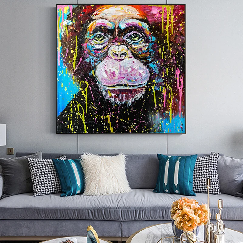 GOODECOR домашний декор настенное искусство дикие животные холст картина маслом