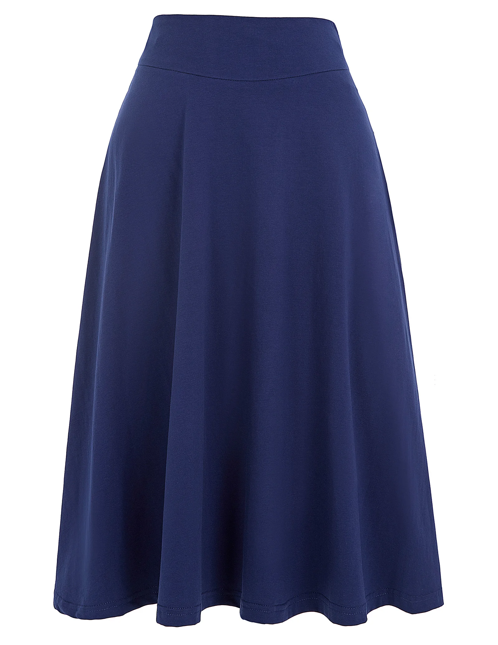 Navy Blue Элегантная плиссированная юбка с высокой талией, черная Расклешенная Юбка До Колена, Ретро стиль, 50 s, рокабилли, Свинг, юбки для женщин, Faldas Saia Jupe - Цвет: Navy Blue