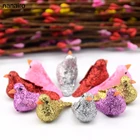 Новинка, 6 шт., разноцветные Искусственные Пены, птицы, украшения для свадьбы, рождественской елки, сделай сам, аксессуары для рукоделия венок, скрапбукинг