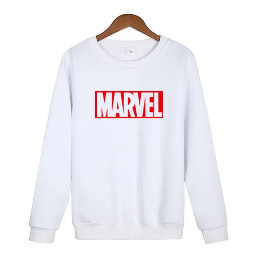 Новинка, толстовка с буквенным принтом Marvel, мужская толстовка с капюшоном, модная одноцветная толстовка с капюшоном, Мужской пуловер, мужские спортивные костюмы, мужские пальто - Цвет: 70white