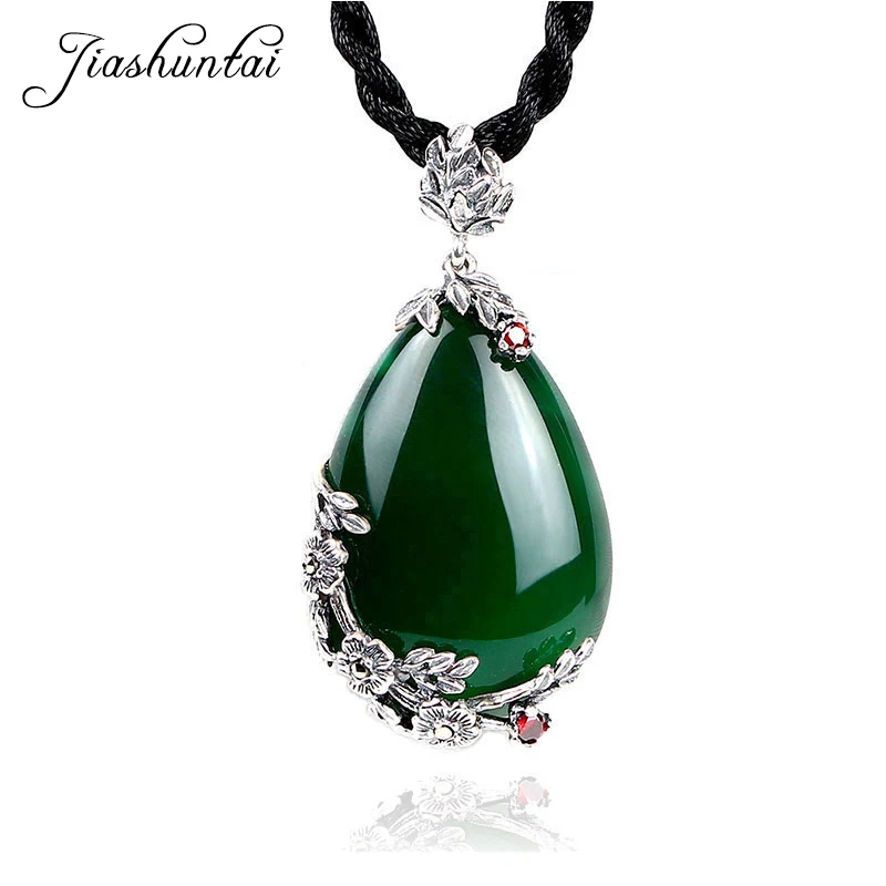 Женское ожерелье из серебра 100% пробы с натуральным красным гранатом|jewelry necklace