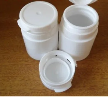 Белая бутылка для таблеток разрывная крышка из твердого пластика HDPE