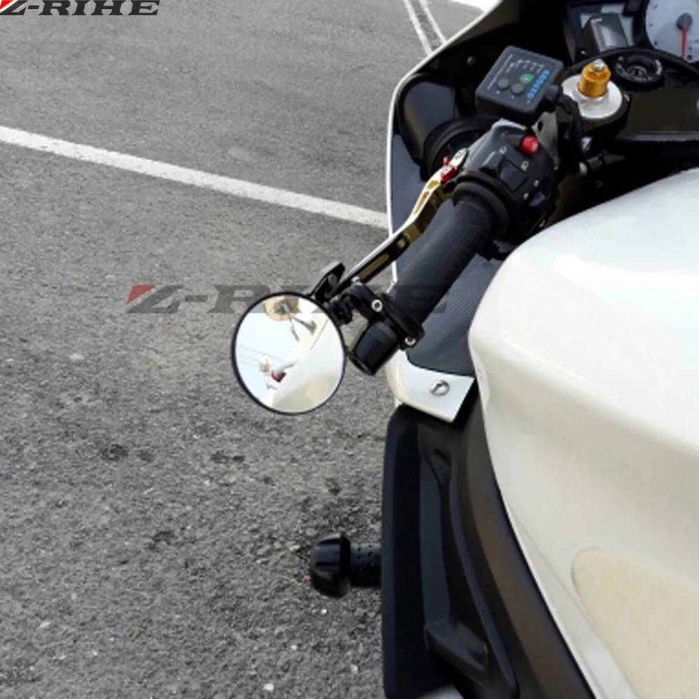Универсальные черные мотоциклетные зеркала заднего вида 7/8 &quotдля Kawasaki ZX6R ZX7R ZX10R