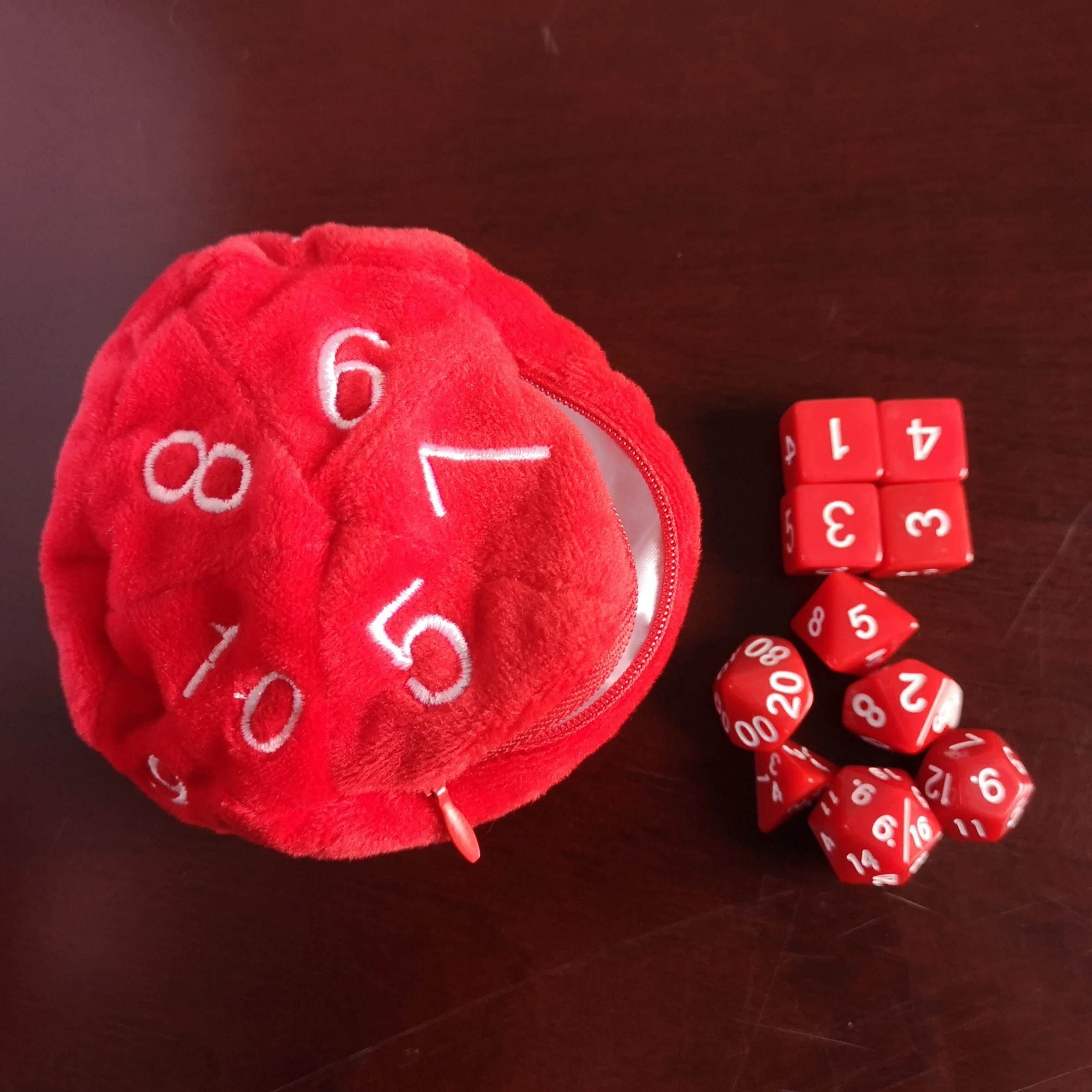 Rollooo красный с белым игральные кости DND 10 шт. комплект плюс 20 Двусторонняя Форма