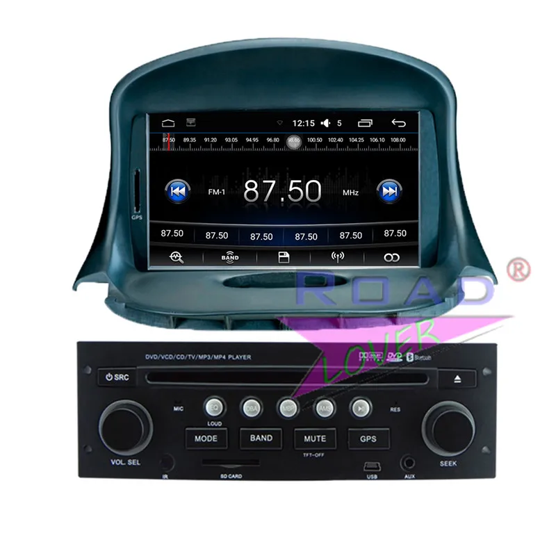 Roadloevr Android 6 0 Автомобильный ПК DVD плеер медиацентр для Peugeot 206 Стерео GPS навигация