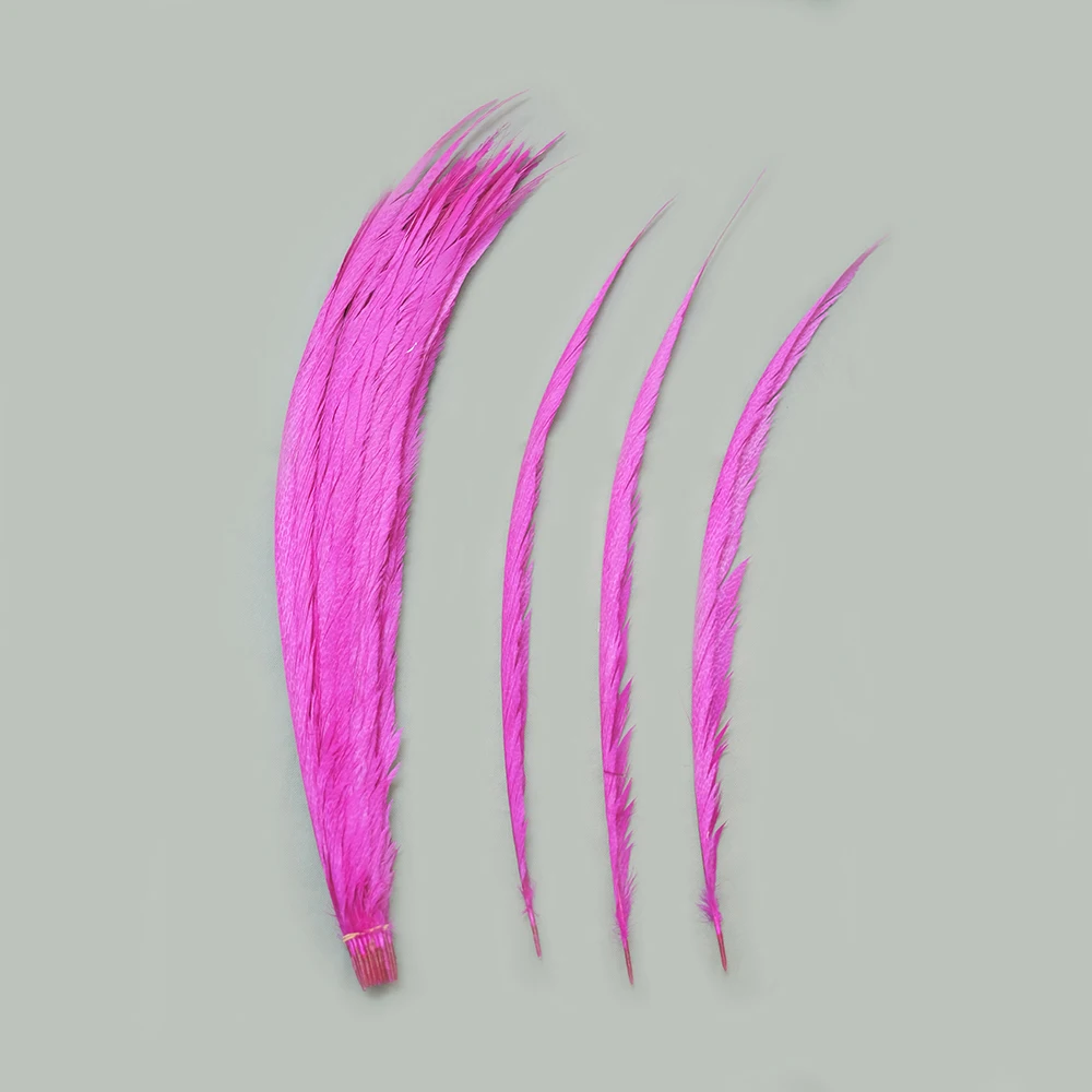 Fuschia 60-70 см(24-28 дюймов) 50 шт. перо фазана s для поделок отбеленный крашенный Золотой перо фазана украшение для карнавальной вечеринки - Цвет: Fuschia