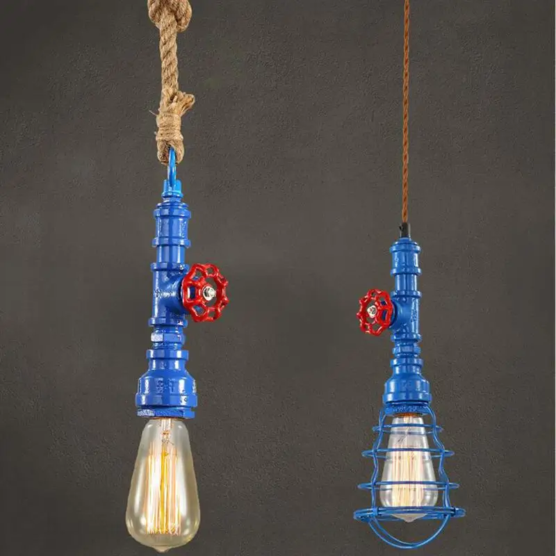 2 шт. креативный подвесной светильник с железной трубкой в промышленном стиле