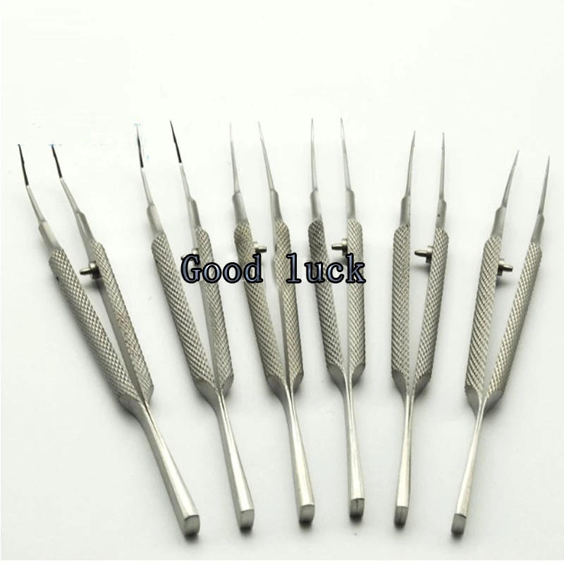 11 см нержавеющая сталь круглая ручка микропинцет фтальмологические инструменты