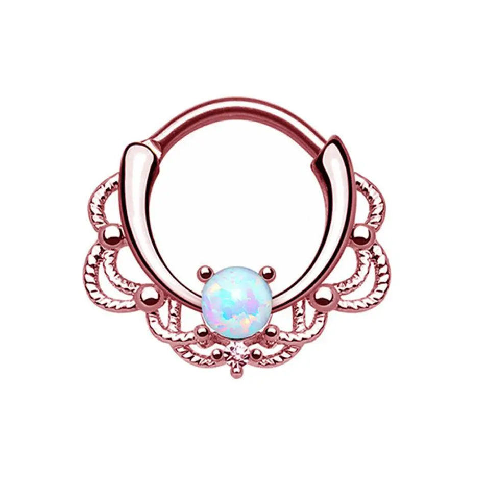 Utimtree Новый Огненный Опаловый камень откидные перегородки титановый стержень G23