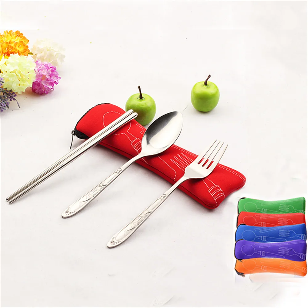 Кухонная посуда новинка 3 шт. вилка ложки для путешествий пикника столовые
