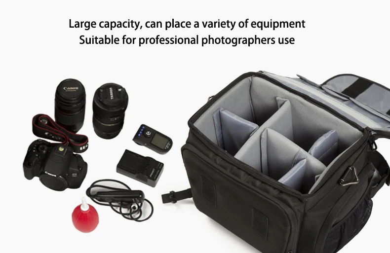 Jealiot большой емкости Профессиональный DSLR сумка для камеры Сумка через плечо фото slr цифровой противоударный видео объектив чехол для Canon 5d