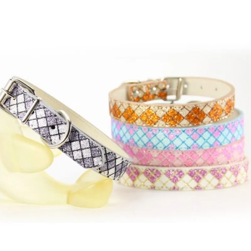 Ошейники для собак со стразами ошейник с поводком ошейники кошек щенков Тедди