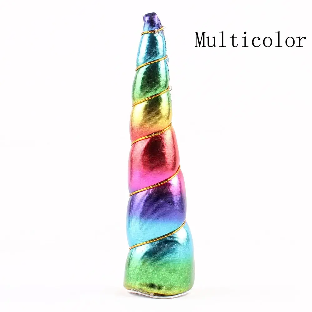 multicolor Модная повязка на голову "Единорог" Дети Блестящий Единорог рога DIY Hairband Дети Единорог нарядная лента для волос милые девушки аксессуары для волос - Цвет: multicolor
