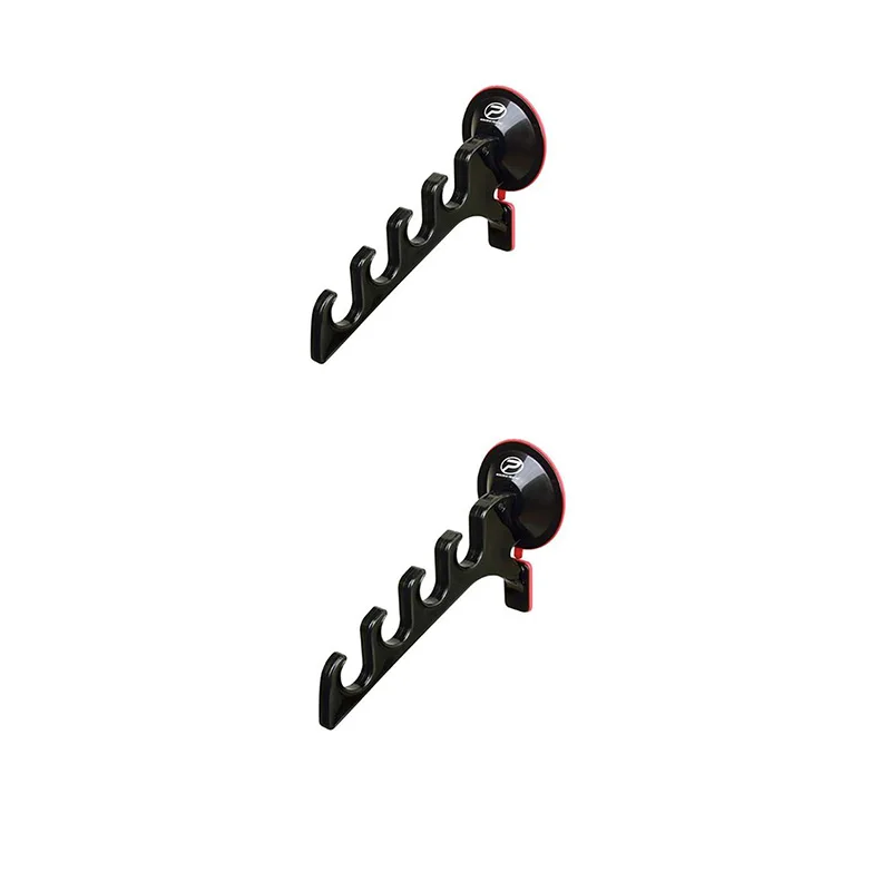 2 pcs Black 2 шт., держатель для удочки, для ловли нахлыстом, автомобильный держатель для удочки, держатель для удочки, кронштейн с присоской, Аксессуары для рыбалки Ta - Цвет: 2 pcs Black