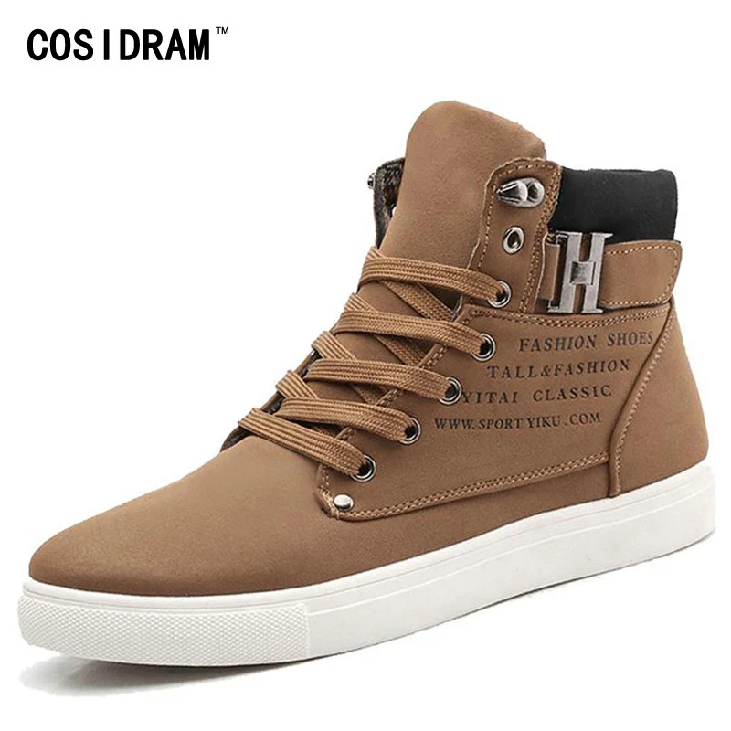 Мужская парусиновая обувь COSIDRAM модная повседневная с высоким берцем новинка 2017