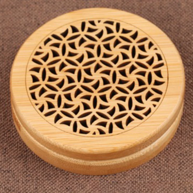 Ретро Nan bamboo блюдо ароматическая горелка Бытовая бамбуковая катушка ароматическая горелка коробочка из сандалового дерева внутренний аромат украшение дома подарок - Цвет: 2