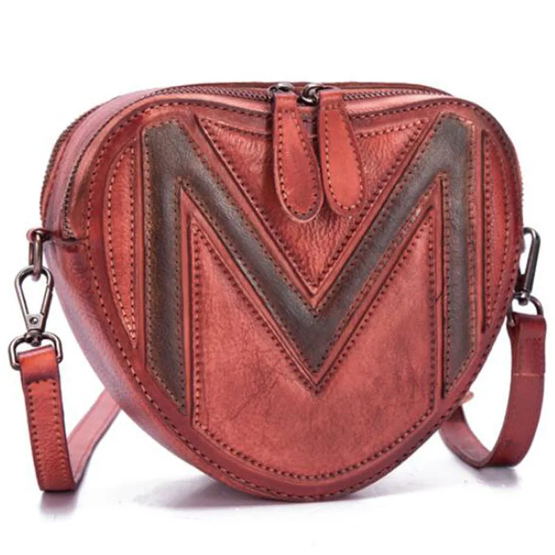 Новая женская сумка в форме сердца трендовая ручная Повседневная кожаная на