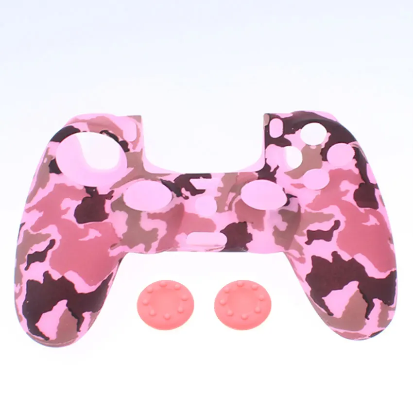 YuXi мягкий силиконовый резиновый чехол для Play Station Dualshock 4 PS4 DS4 Pro тонкий контроллер кожи+ ДЖОЙСТИК ручки крышки - Цвет: I