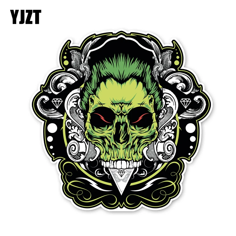 

YJZT 11.4CM*11.4CM Creative Skull Head Car Body Decal PVC Car Sticker Decal 6-2541