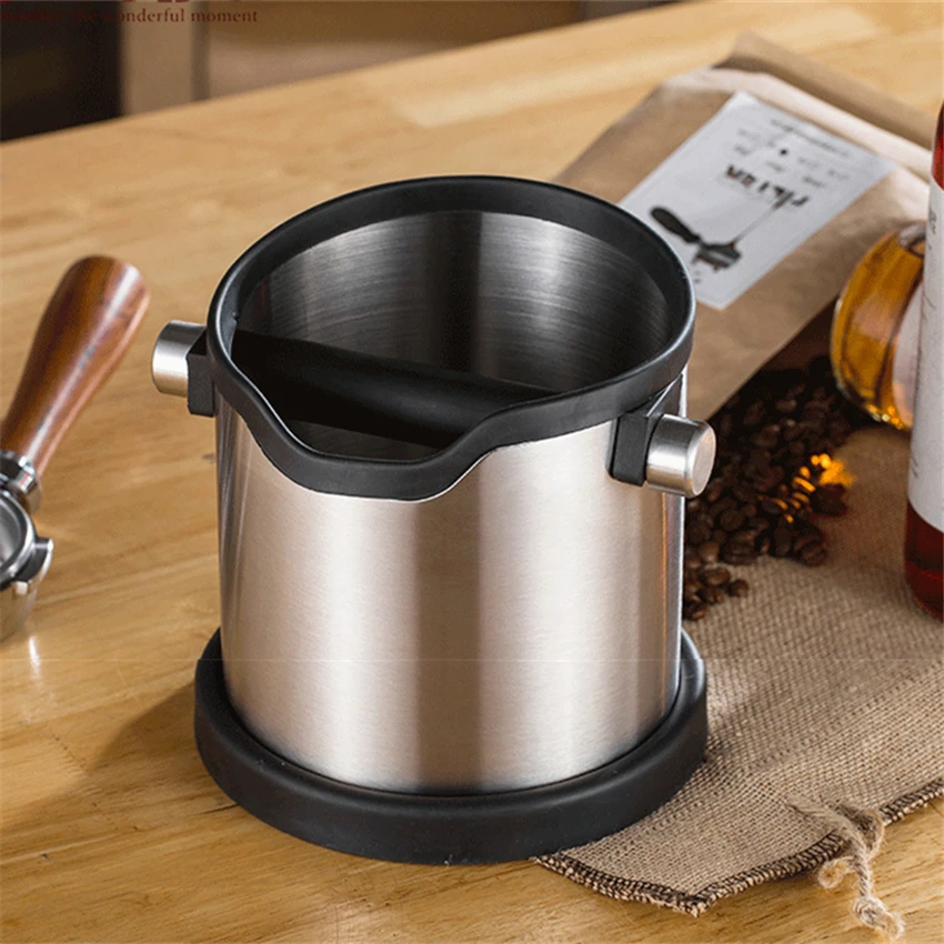Противоскользящий ящик для эспрессо из нержавеющей стали мусорный помола кофе