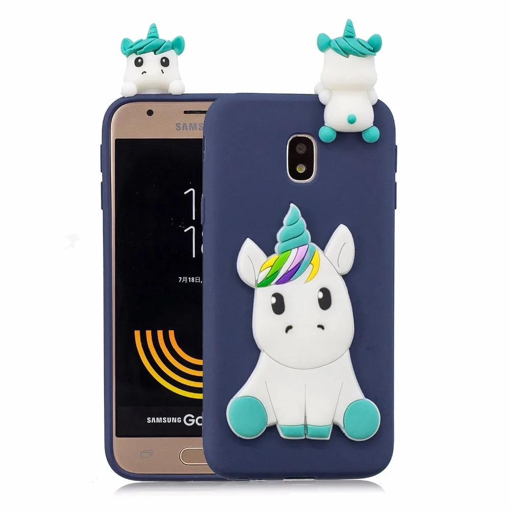 J330 J530 J730 сотовый Чехол для телефона для Samsung Galaxy J3 J5 J7 Pro /J310 J510 J710() 3D Единорог Мягкий силиконовый чехол
