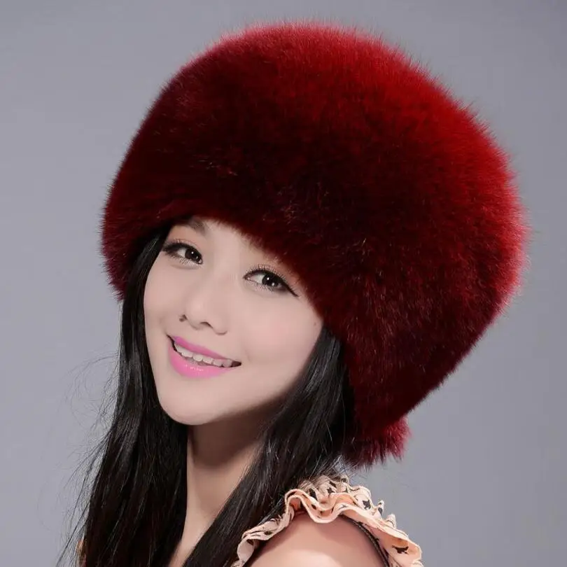 Панама IANLAN из натурального меха лисы в русском стиле модная зимняя уличная