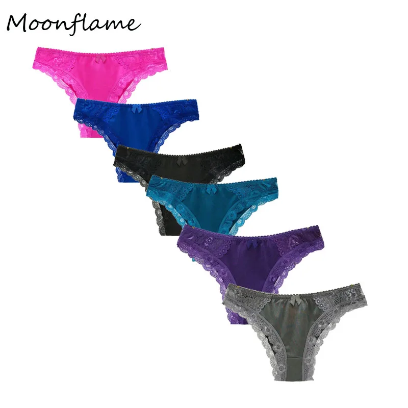 Moonflme, 5 шт./лот, женское нижнее белье, полиэстер, сексуальное, кружевное, нижнее белье, женские трусики, 89273 - Цвет: Многоцветный