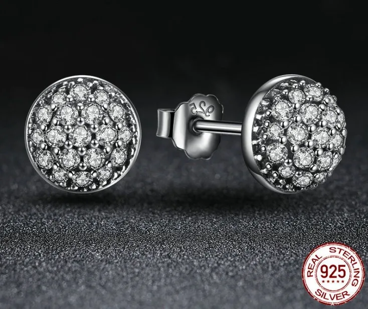 SALE Fashion jewelry 925 silver new crystal From Bulgaria Feather high-grade temperament circle anti allergy star moon earrings
