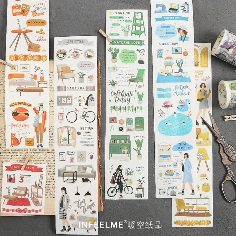 60 мм широкий свежий ежедневный кислородный дневник лента для декорации Washi DIY