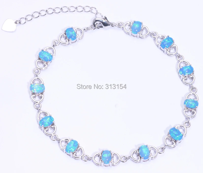 Женский браслет с опалом белый синий оранжевый цвет 7 5 9|silver bracelet|bracelet wholesalewholesale