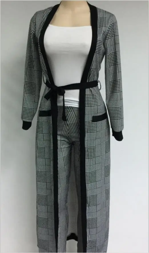 2018 Новые африканские бесплатные размеры модные полосатые широкие брюки с длинным пальто 3-х частный костюм Базин с большой эластичностью для женщины.