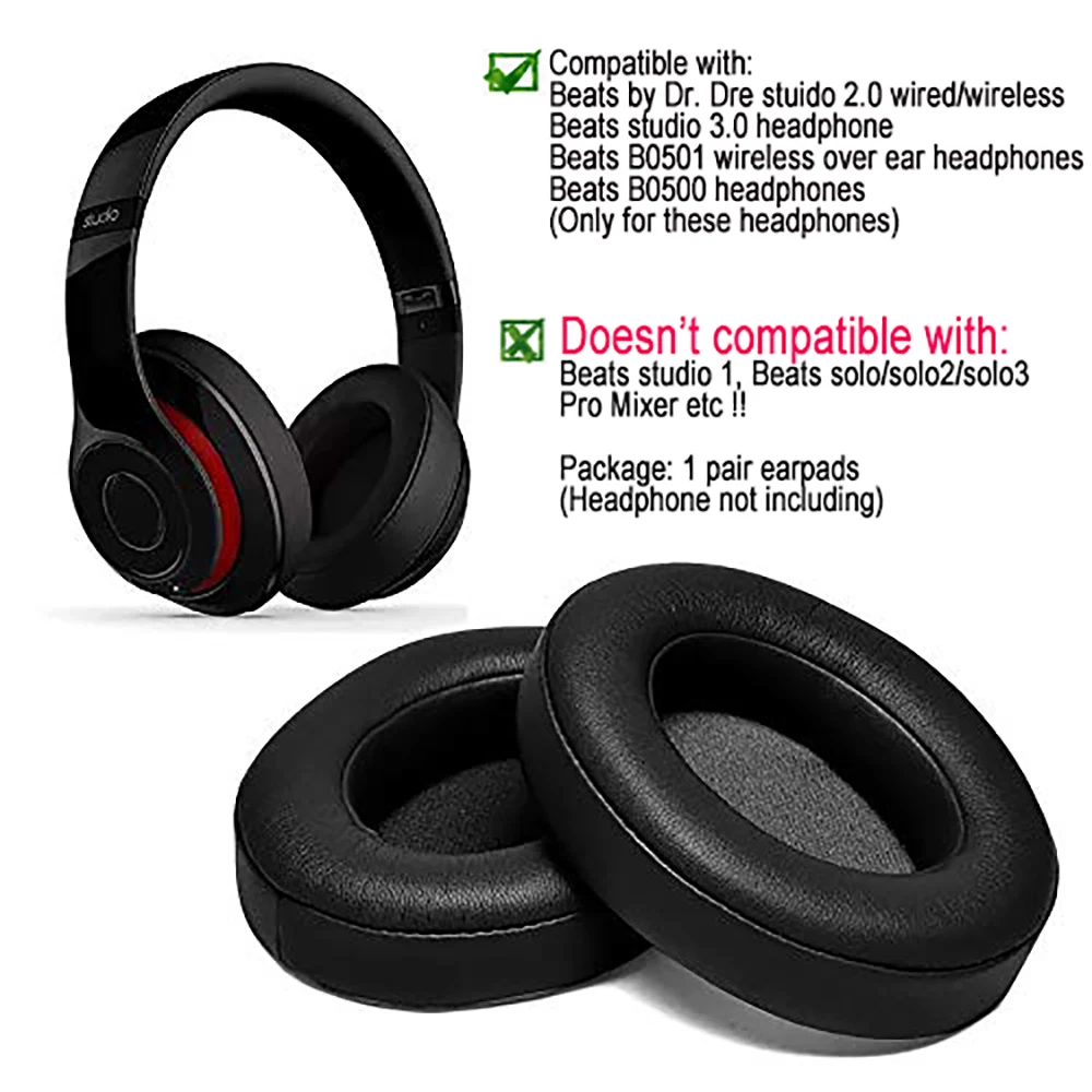 Сменные амбушюры, подушки, амбушюры, уход за наушниками для Beats от dr dre Studio 2,0 Studio 3 B0500 B0501, беспроводная гарнитура
