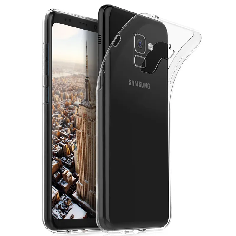 100 шт прозрачный мягкий силиконовый ТПУ гелевый Чехол для Samsung J7 Duo J4 J6 J8 2018 Note 9