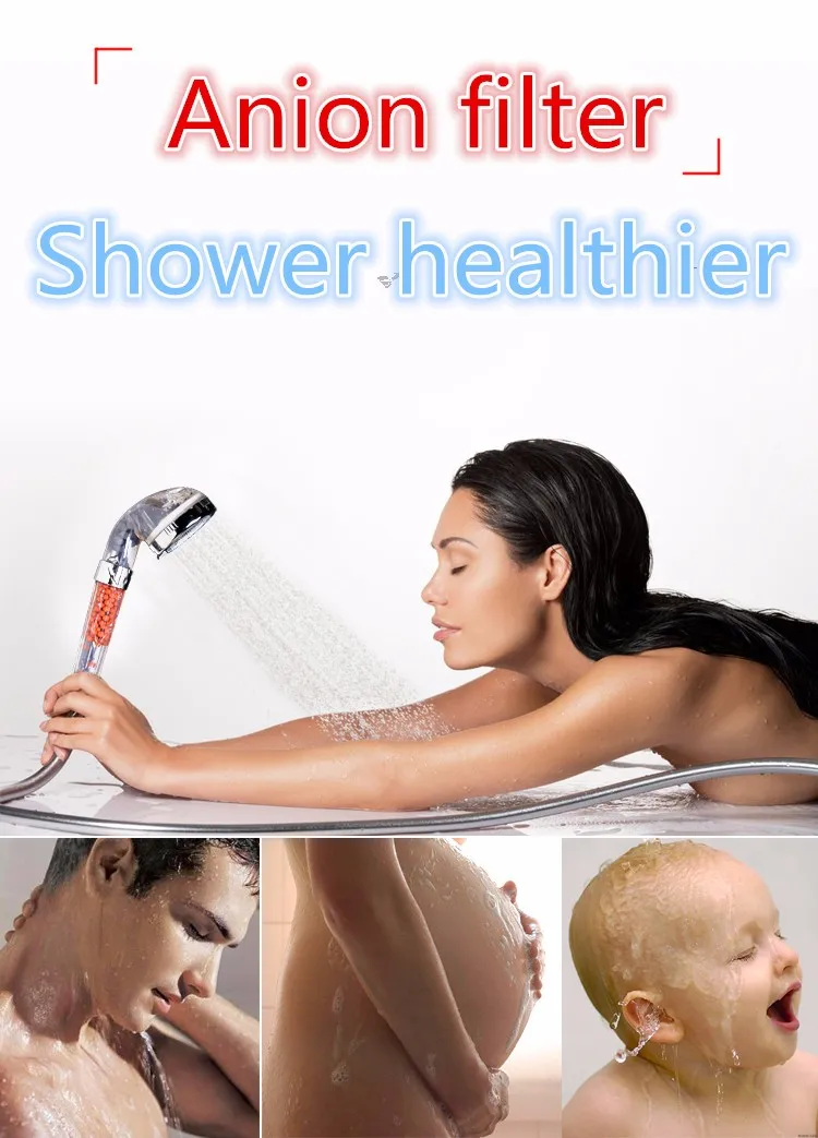Горячая Топ Мода Ducha Grohe Chuveiro насадка для душа отрицательные ионные спа Солнечный нагревательный элемент воды сантехника шланговая база Knopper
