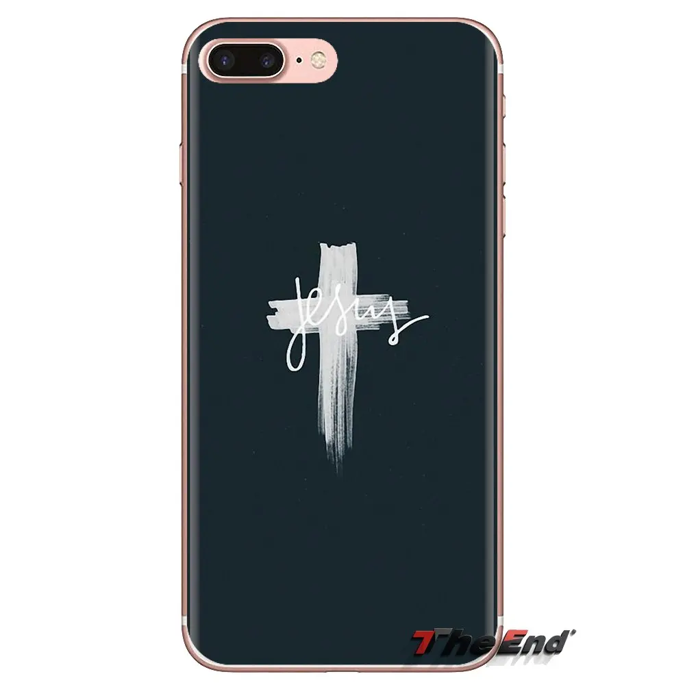 For Xiaomi Redmi 4A S2 Note 3 3S 4 4X 5 Plus 6 7 6A Pro Pocophone F1 Transparent Soft Shell Cover Christ Jesus Bible Verse Cross |