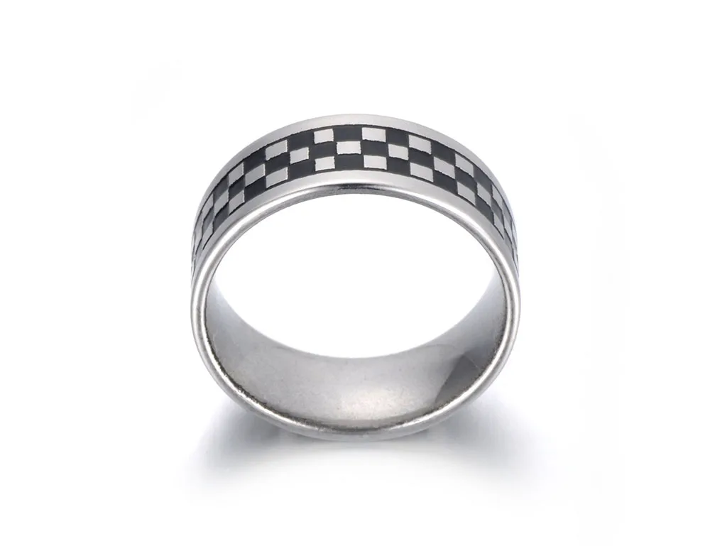 ZooMango Black Glaze Stainless Steel Rings For Women Men Frosted Brushed Anniversary Wedding Ring Jewelry Anneau ZR19043 | Украшения и
