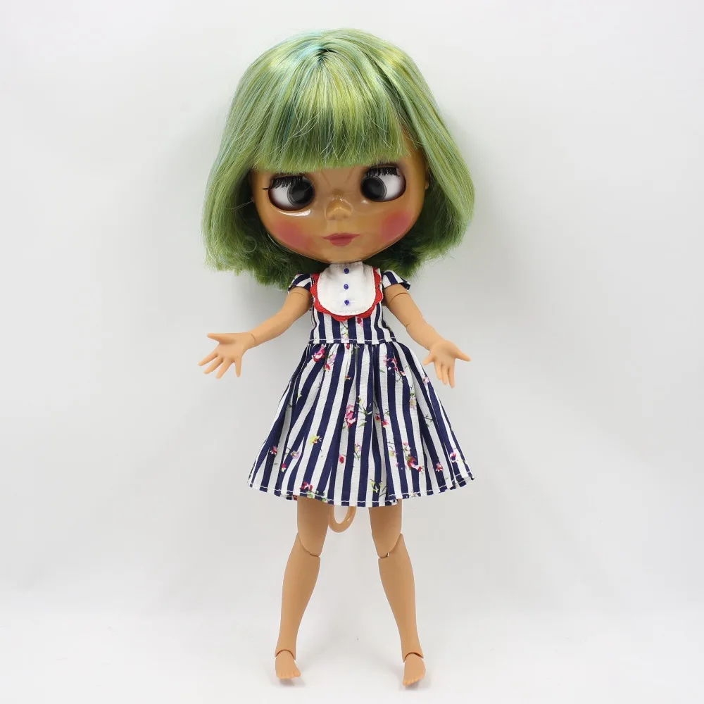 Ледяная DBS Blyth кукла 1/6 bjd шарнирная крестовые глаза темная кожа совместное тело