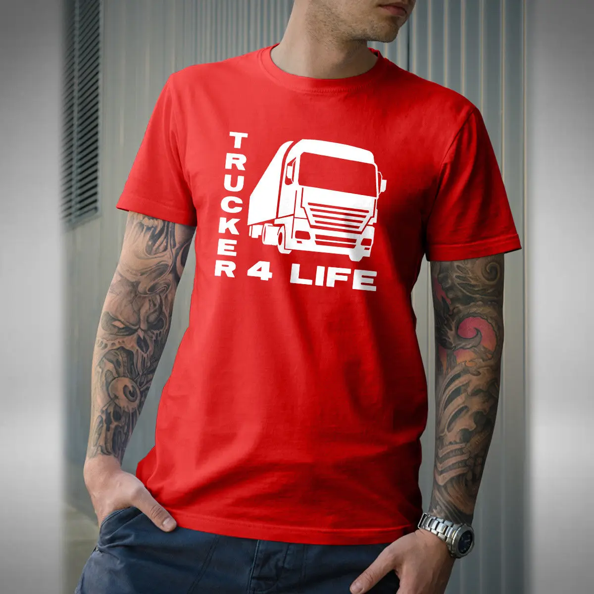 Мужская забавная футболка V8 Truck Driver Man Trucker футболки для водителя грузовика