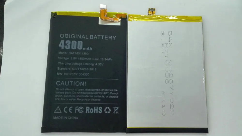 Оригинал высокое качество 4300mAh BAT16514300 Замена Y6 Макс батарея Для Doogee Y6Max батареи