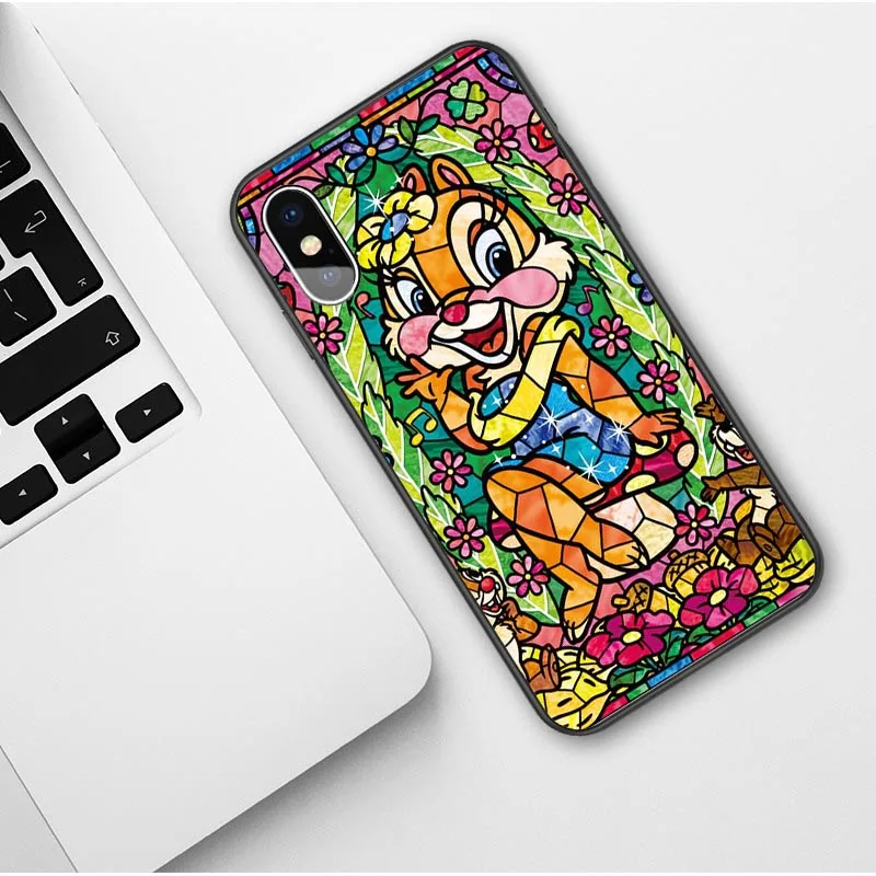 TPU Мягкий силиконовый чехол для телефона Disneys с рисунком стежка для iPhone 7 7Plus 6 6splus 8 8 Plus X 5 5S SE XS MAX XR черный чехол - Цвет: TPU