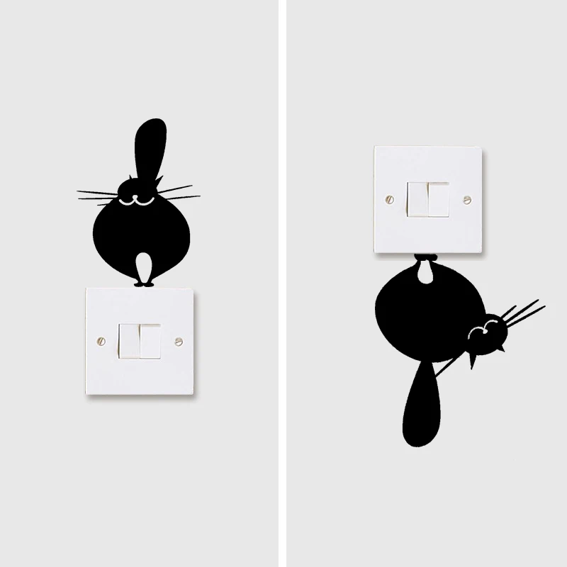 Милые комплекты одежды из 2 предметов С изображением черного кота переключатель