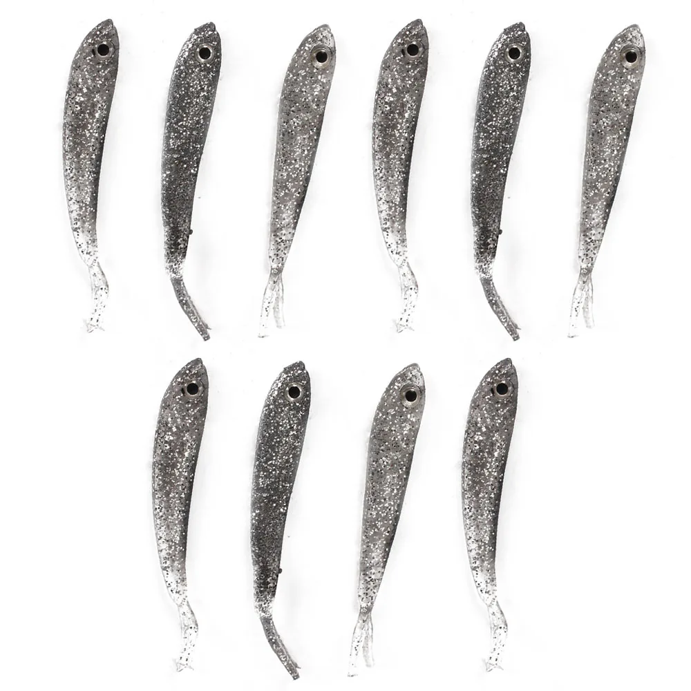 10 шт./лот мягкая рыболовная приманка серая свимбейт снасть для ловли серебряного