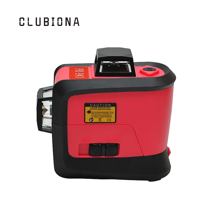 CLUBIONA 3D 360 поворотные 12 перекрестных лазерных линий с функцией наклона, вертикальный и горизонтальный Супер Мощный приемник OK