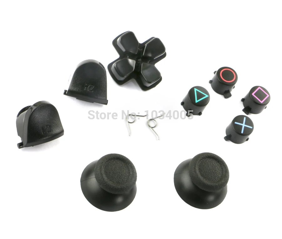 ChengChengDianWan 5 компл./Лот черный 3D Аналоговый джойстик cap L2 R2 L1 R1 с пружинной D pad набор