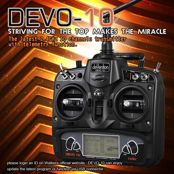 Walkera DEVO 10 WK DEVO10 2 4 GHz 10CH передатчик RX1002 приемник|devo 10|walkera devo 10walkera |
