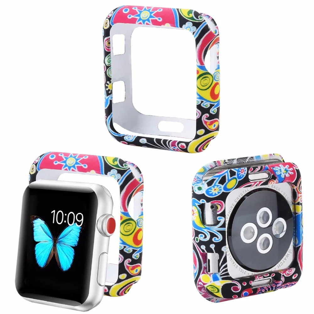 Odog мягкий чехол из ТПУ с принтом для Apple Watch TPU 38 мм 42 Серия чехлов 1/2/3 Универсальный