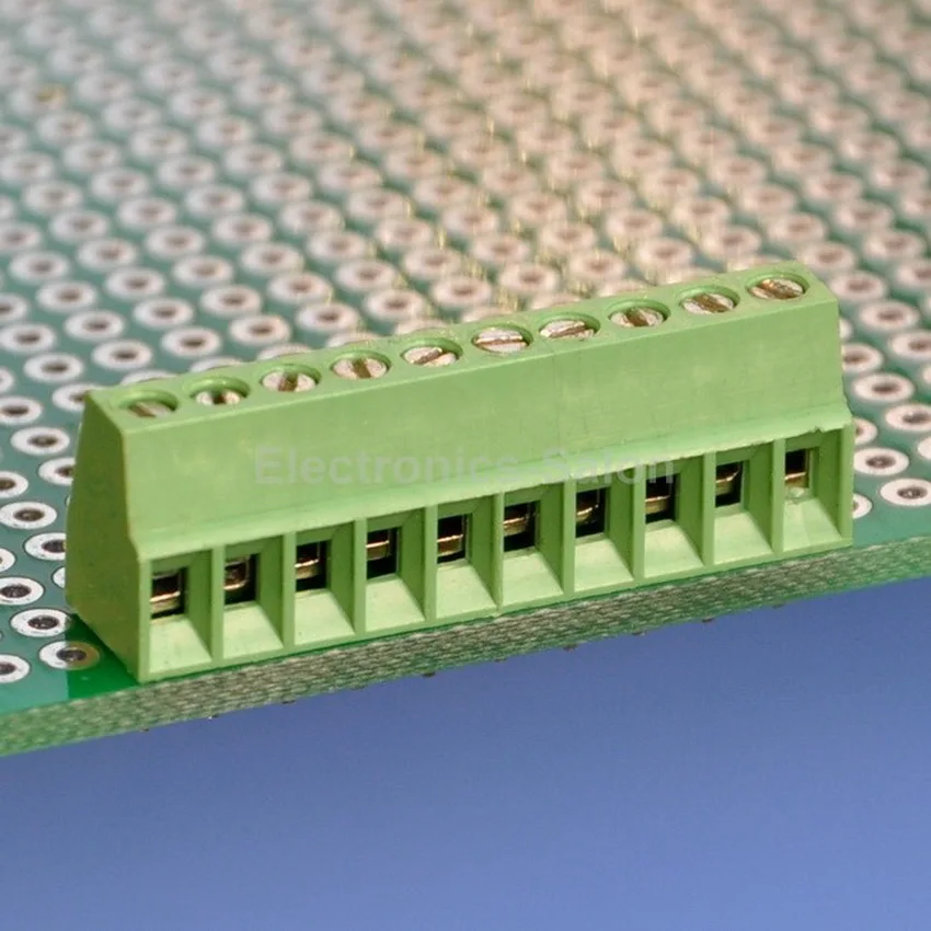 

( 100 pcs/lot ) 10 Poles 2.54mm/0.1" PCB Universal Screw Terminal Block.