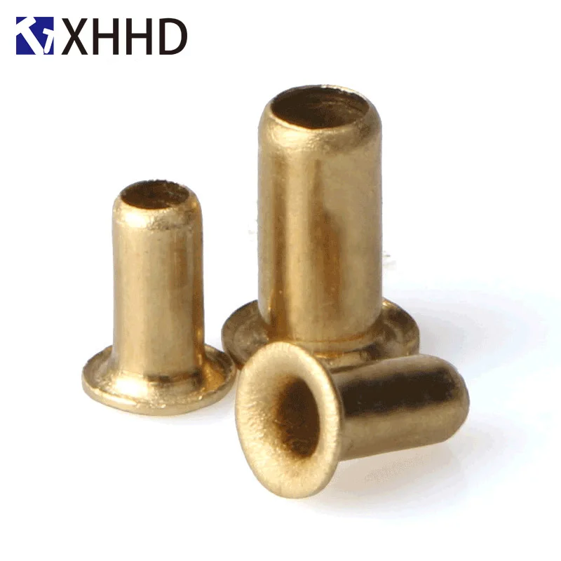 

M2.5 M3 M4 M5 Brass Hollow Rivet Copper Chicken Eye Button Single Pipe With Brass Hole Rivet