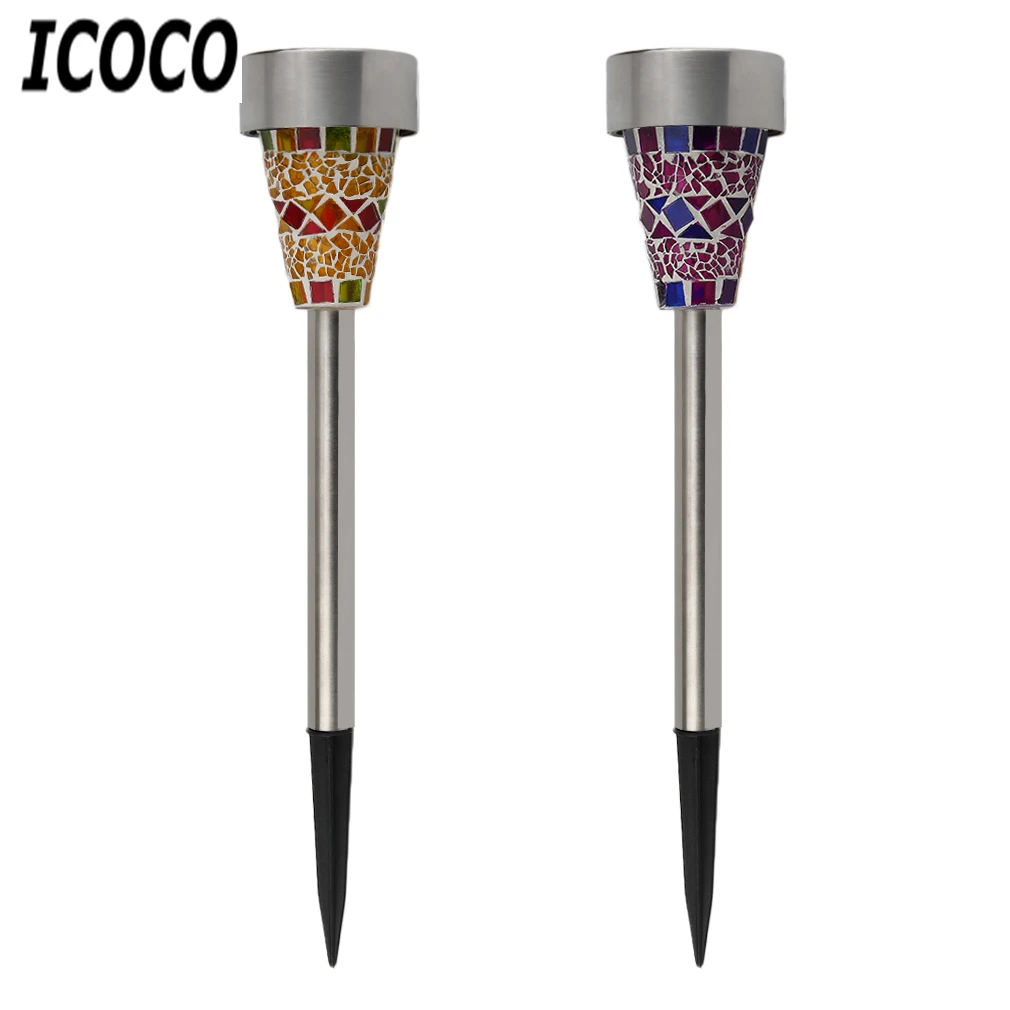 ICOCO светодиодная Солнечная лампа с мозаичным узором несколько цветов модный